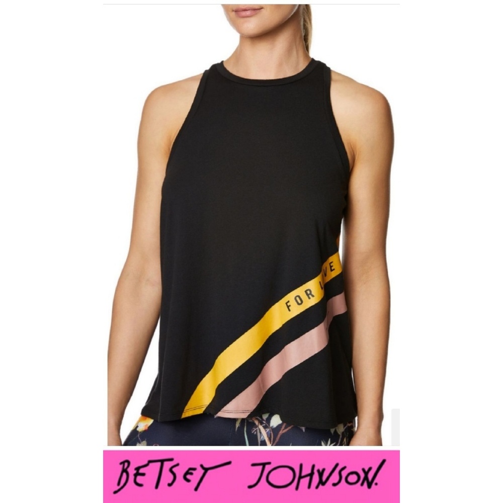 Racing Stripe Swing Betsey Johnson Tank top